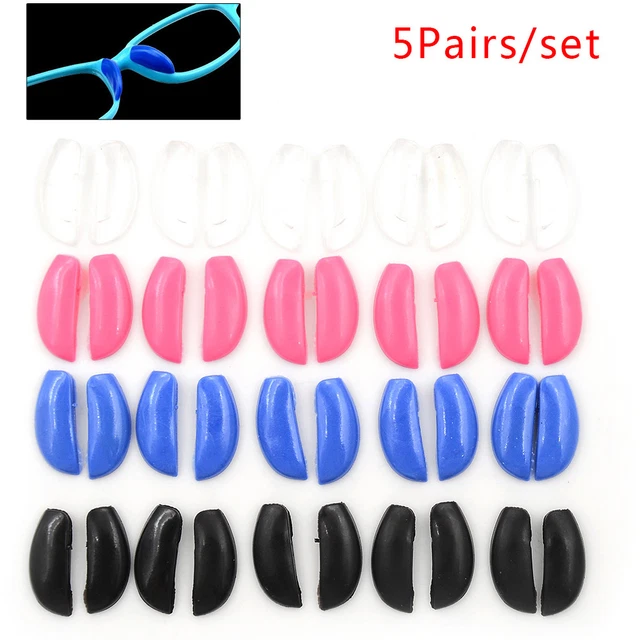 5 Pairs/set  Eyeglasses Glasses Anti-slip Silicone Nose Pads Stick on Nose H#w#