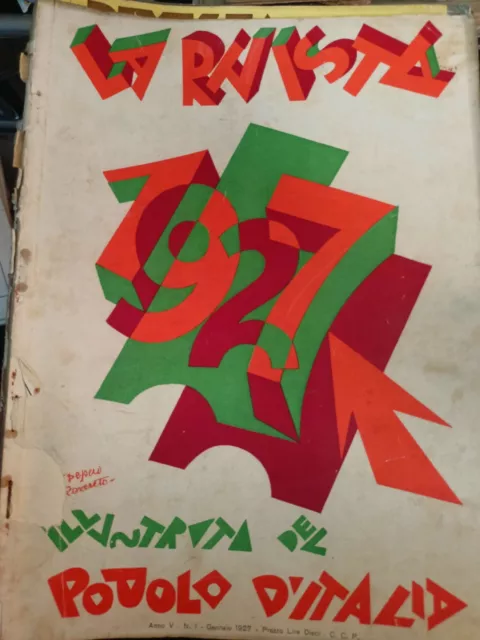La Rivista Illustrata Del Popolo D'italia  Gennaio 1927- F. Depero Futurismo