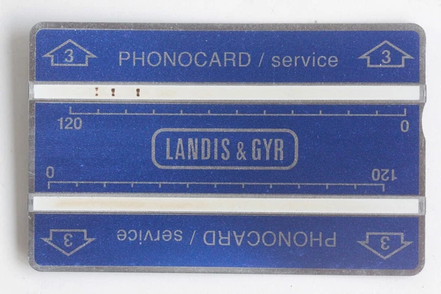 Phonocard 3 Landis & Gyr 410K Swiss (60823) Service Card