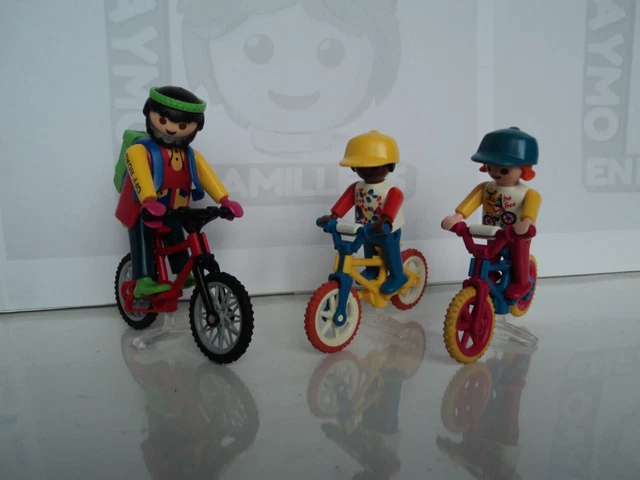Figurine Playmobil Vintage Cycliste - Set 3846 City Life De 1996 - Occasion Bon état