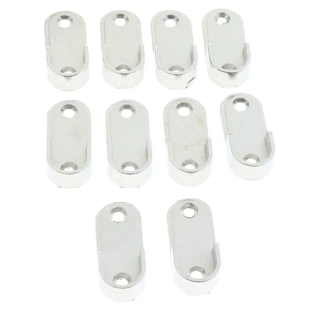 Confezione da 2 supporti per asta con flangia per armadio, asta per asta per armadio, tenda da doccia, 25 mm