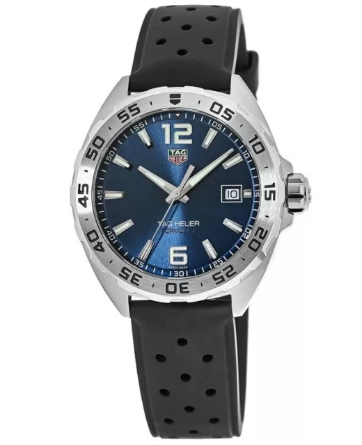 New Tag Heuer Formula 1 Quartz Blue Dial Black Men's Watch WAZ1118.FT8023