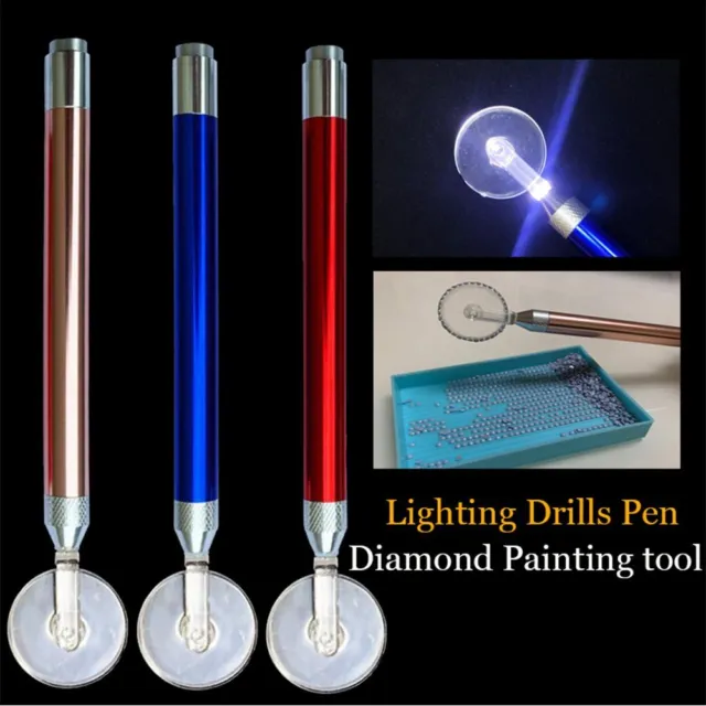 Diamond Painting Tool Point Drill Pen Lighting New Diamond Pens 5D Painting  with Diamonds Accessories(Not Include Battery)