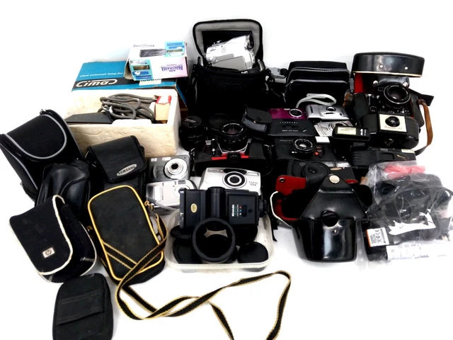 Large Camera Bundle - Different Mix Of Cameras, Vintage and 90's - Digital