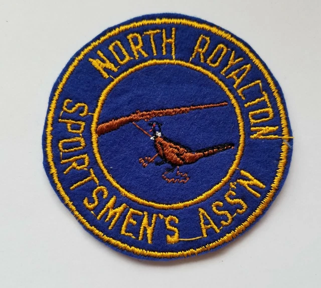VINTAGE 1940'S/50'S NORTH Royalton Sportsman Assn Felt Sew On Patch 3.5