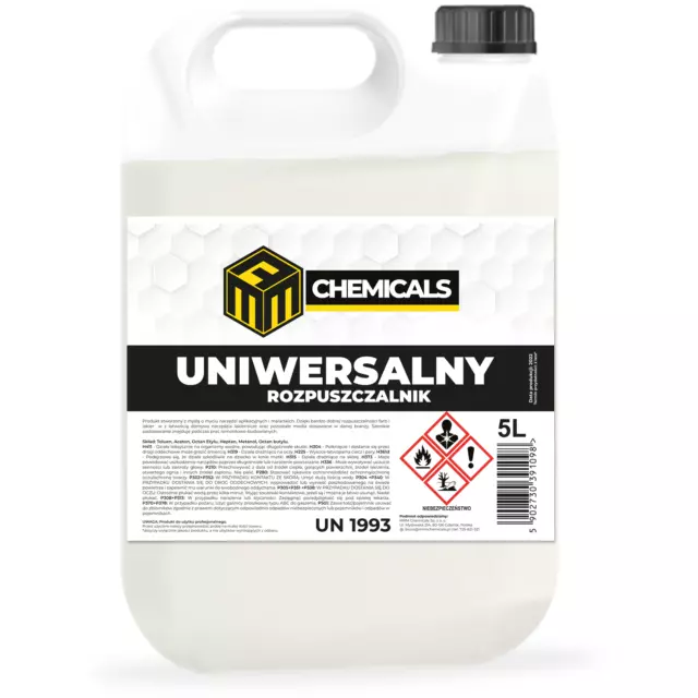 Disolvente universal para pintura 4x5L, desengrasante, decapante 20L