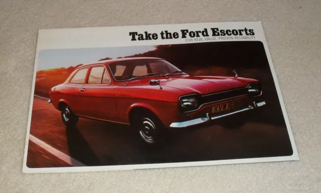 Ford Escort Brochure 1973 - L XL Sport GT - 1100 1300 - Mk1 Saloon & Estate