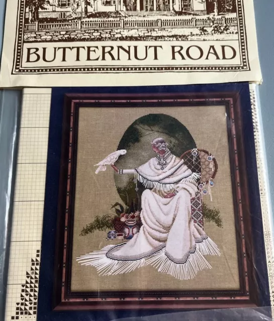 Butternut Road Spirit Dancer Cross Stitch Pattern Native American Woman Bird NEW