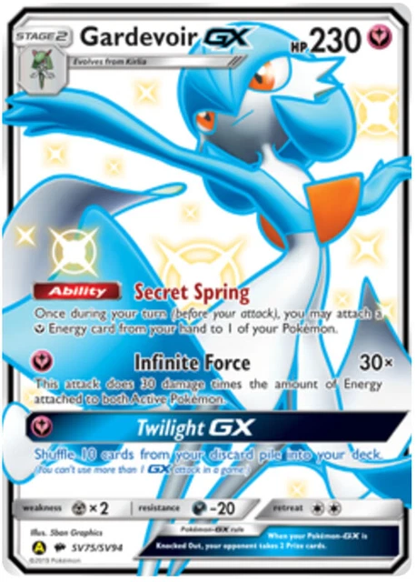 Gardevoir GX SV75/SV94 Ultra seltene Pokémon-Karte (versteckte Schicksale)