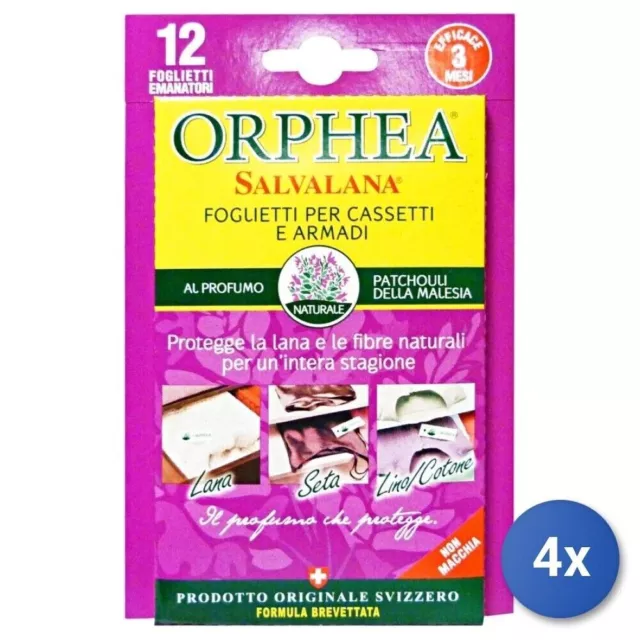 4x Orphea Tarmicida Loks 12 Pièces Patchouli