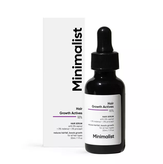 Minimalist Hair Growth Actives 18% Sérum de croissance des cheveux avec...