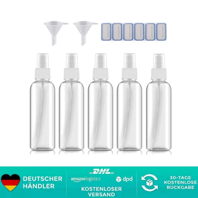Framendino Glitzer-Sprühflaschen – 3 Stück (14 Ml, 35 Ml, 50 Ml) Leer, Für Glitzerpulver & Bastelprojekte