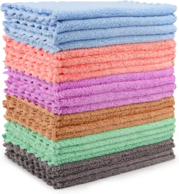 Egles 12 Packs Kitchen Dishcloths 12x12 Inches 100% Cotton Kitchen  Dish Cloths for Washing Dishes Scrubbing Wash Cloths Dish Towels Sets (Mix  Color) : Health & Household