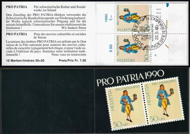 Schweiz MiNr.: MH O-87  gestempelt postfrisch Pro Patria 1990