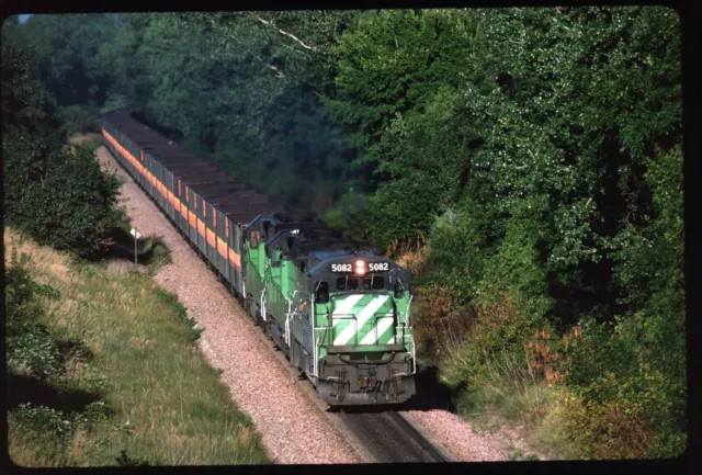 Original Railroad Slide - BN Burlington Northern 5082+ Milford NE 8-18-1995