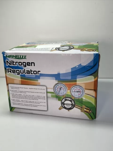 Manatee Nitrogen Regulator CGA580 Inlet Connection and 1/4 inch Open Box
