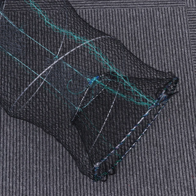 Filet de piège en maille pliable en fonte plaqué zinc Cage de crevettes pour 2