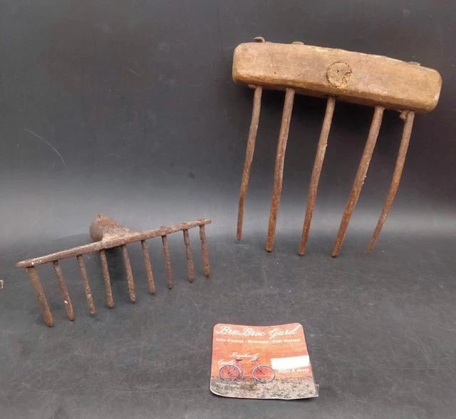 Ancien Coupe-betterave En Fer Forgé – Outil Du XIXe Siècle – Art Populaire