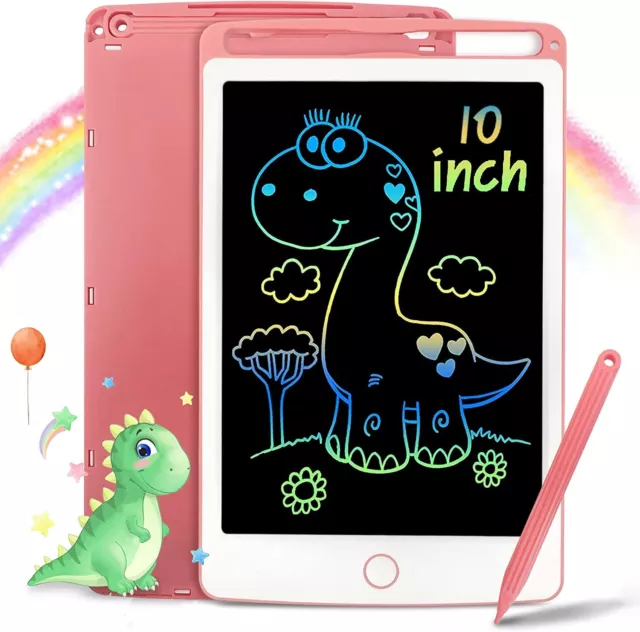 Richgv Tableta de Escritura LCD 10 Pulgadas, Pizarra Magnética para Niños, E