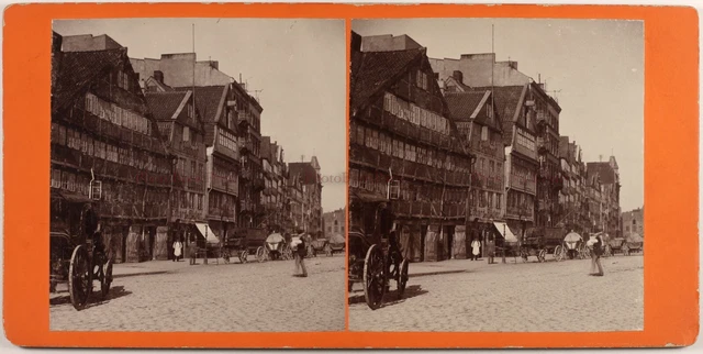 Photo Ancienne – Groupe D'hommes à Vélo – Format Stéréo – Tirage Original C.1900
