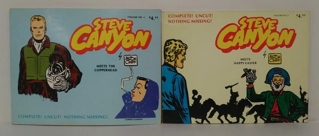 Steve Canyon (1977) TPB Set Vol 1 & 2 Meets Copperhead + Happy Easter Caniff SC