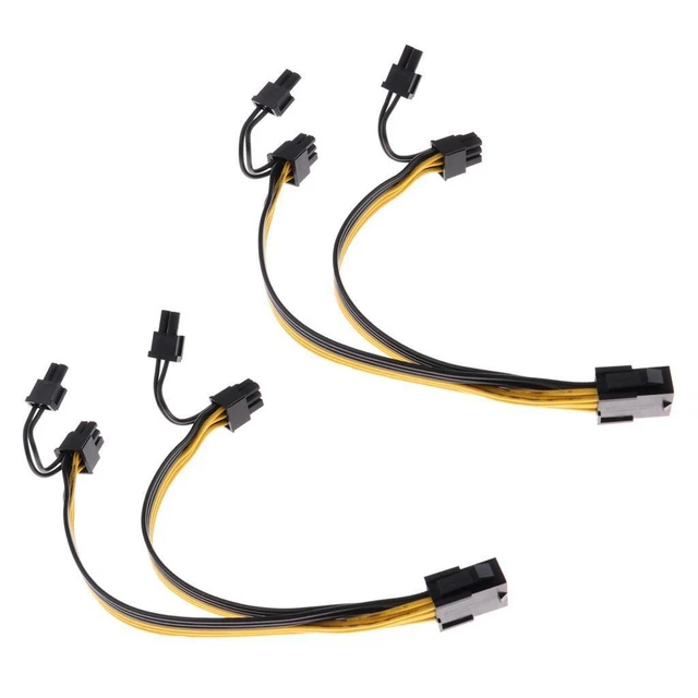 CPU  To Graphics Video Card Double PCI-E (6+2Pin)Power Cable Wire