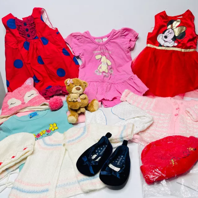 Newborn Baby Girl Clothing Bundle Lot Bulk Dress Hat Shoe Cardigan Size 000 to 0