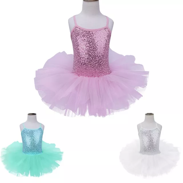 Girl Ballet Ballerina Dance Dress Kid Gymnastics Leotard Tutu Skirt Dancewear