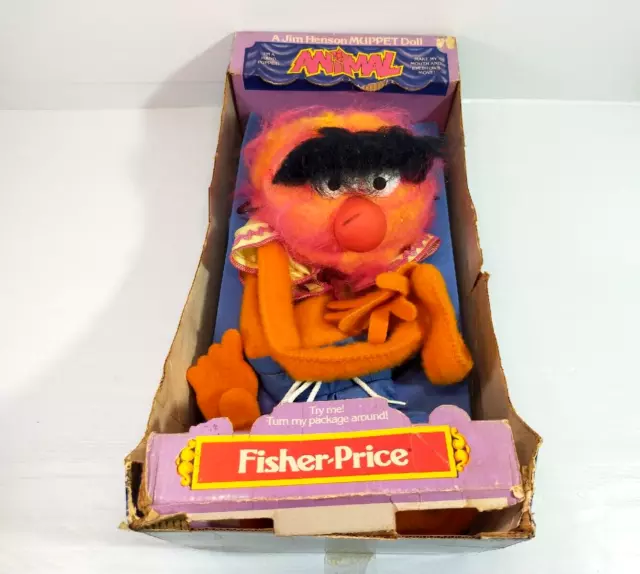 Vintage Fisher Price Animal Hand Muppet Doll 854 Jim Henson 1978 in Original Box