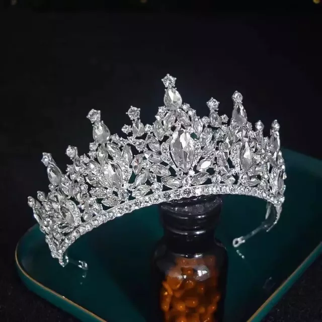 Corona de tiara para mujer Cristal Reina Concurso Gran Estrás Princesa Novia Tiara