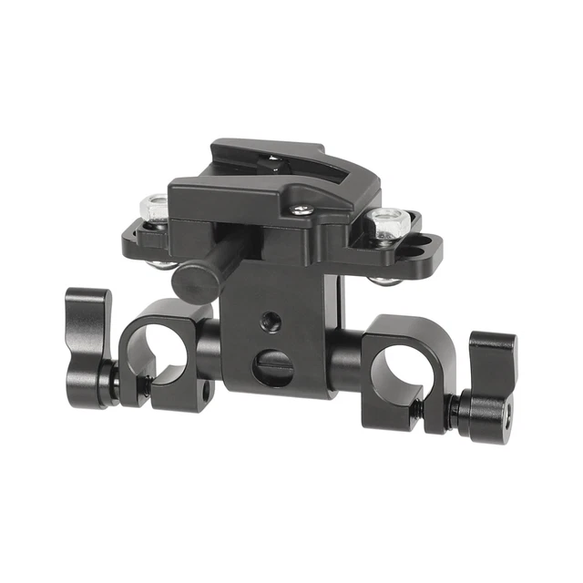 Abrazadera de varilla giratoria CAMVATE 360° 15 mm con adaptador QR de bloqueo en V para la fuente de alimentación de la cámara