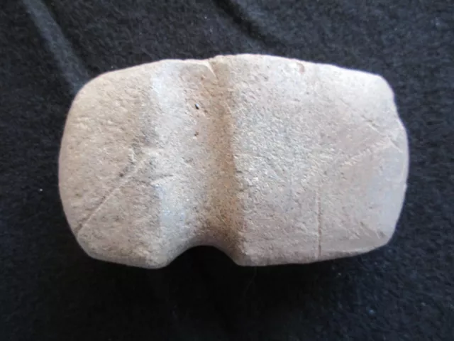 Native American Indian 3/4 Groove Stone Axe, Hard Stone Celt,  Pe-0223*07206