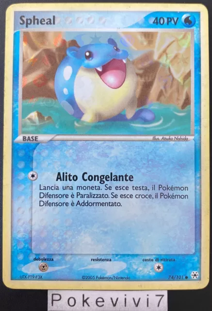 Carte Pokemon SPHEAL 74/101 REVERSE Bloc EX Italien ITA