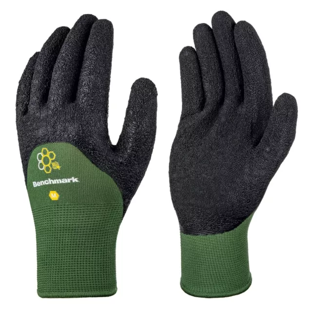 Benchmark Durable Stretch Latex Grip Safety Work Gardening Glove Mens Ladies