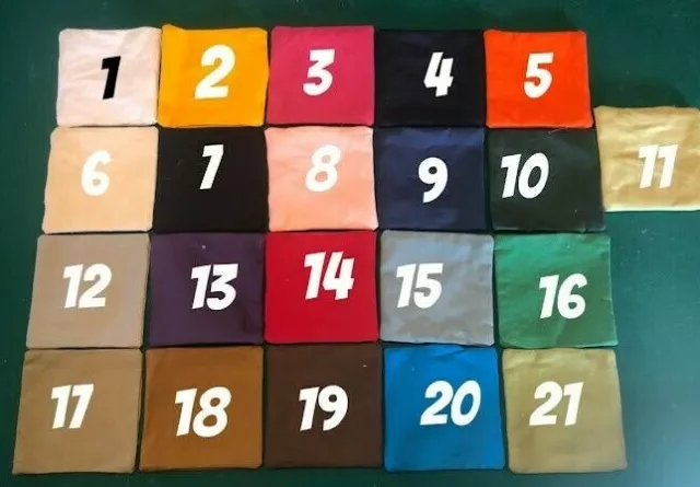 8 official UNFILLED ACA Cornhole bags triple stitched duck cloth 21 colors