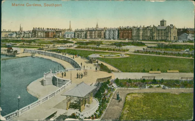 Southport Marine Gardens 1926 Postmark Valentine Series