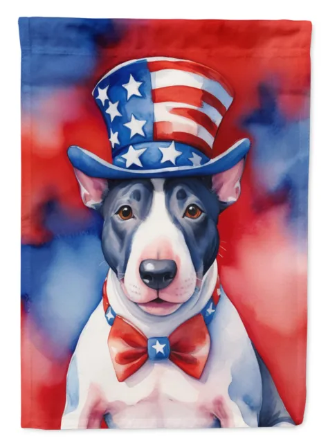 English Bull Terrier Patriotic USA American Flag Garden Size DAC5705GF