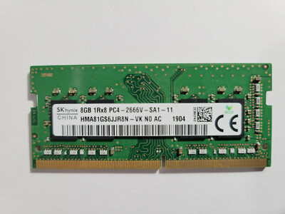 HYNIX 8GB 1RX8 Pc4-2666V-Sa1-11-Hma81Gs6Cjr8N-Vk N0 Ad EUR 19,31 ...