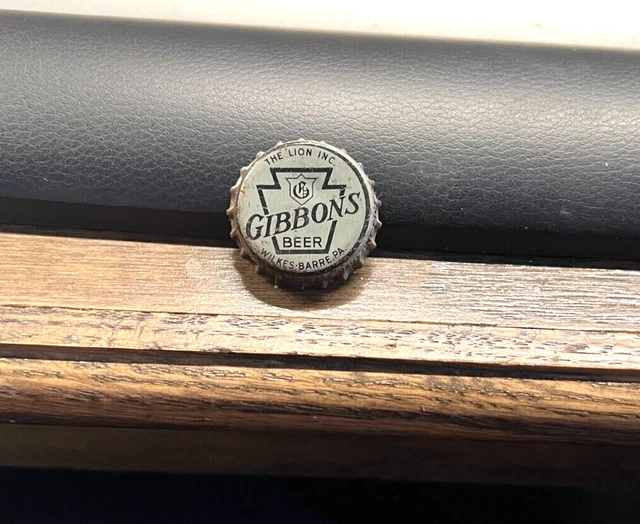 Gibbons Beer Pa Tax Keystone Cork Beer Bottle Cap Lion Brg Co Wilkes Barre Pa