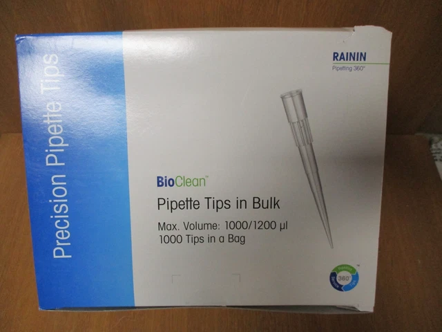 METTLER TOLEDO RAININ PIPETTE TIPS BULK 1000uL/1200 PART#17006324 NEW