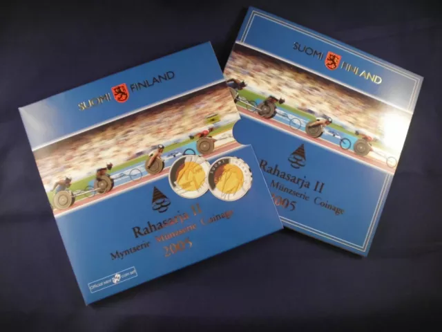 KMS Finnland 2005 1 Cent-2 Euro+ 5 Euro Kursmünzensatz 9 Münzen Sammlung