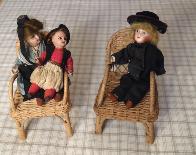 3 ANCIENNES ASSIETTES Alsaciennes / Folklore d'Alsace Transfert sur