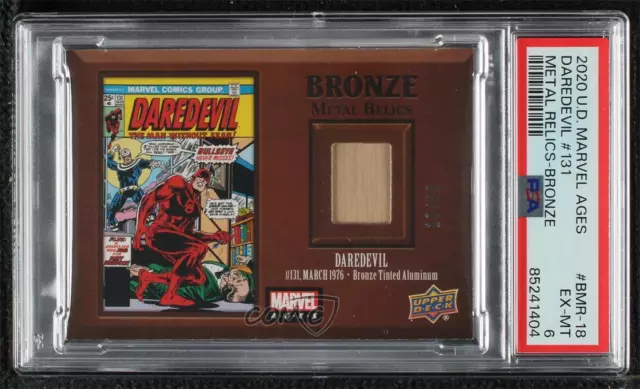 2020 Upper Deck Marvel Ages Bronze Metal Relics 17/65 Daredevil #131 PSA 6