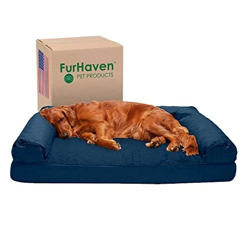 Orthopedic Dog Bed for Large Dogs w/ Removable Bolsters & Washable Cover, For
