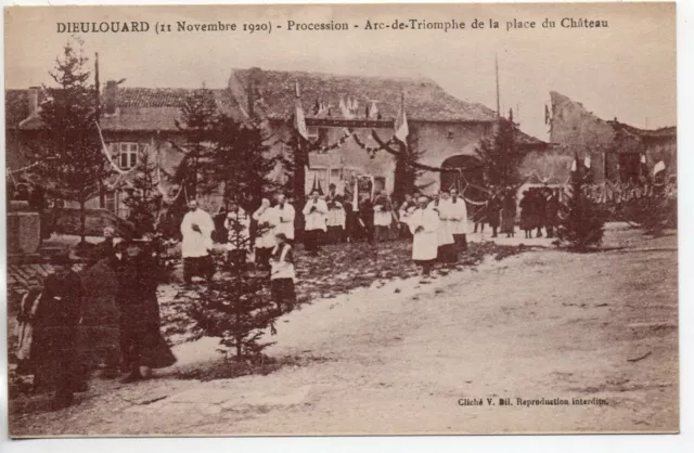 DIEULOUARD - Meurthe et Moselle - CPA 54 - Procession arc de Triomphe 1920