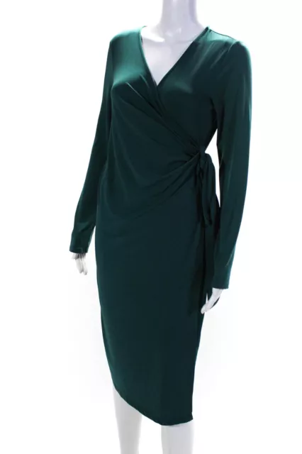 Rosie Pope Womens Green Emerald Wrap Maternity Dress Size 6 14184578 2