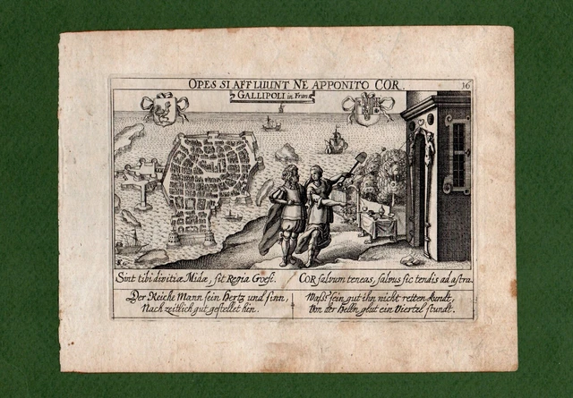 ST-IT GALLIPOLI (Lecce) 1630~ Daniel Meisner OPES SI AFFLUUNT NE APPONITO COR