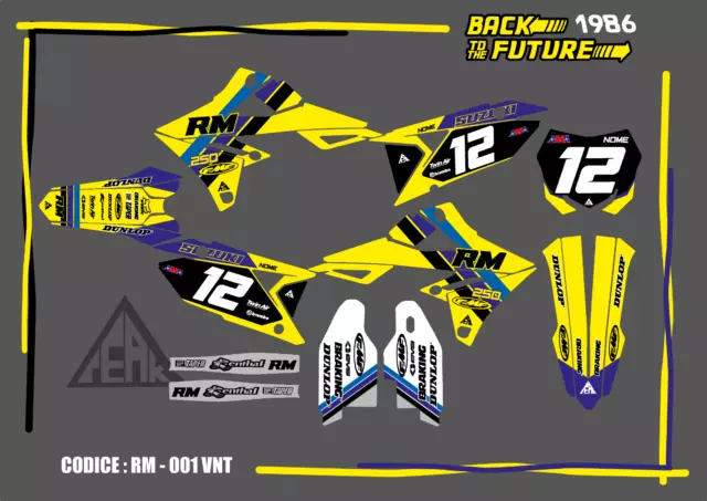 Grafiche Per Suzuki Rm Rmz 125 - 250 - 450 Rm 001Vnt