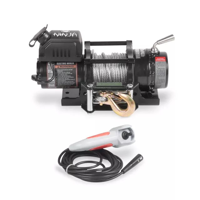 Warrior Ninja 4500lb 12v Electric Winch,Steel Rope, ATV,Utility,Trailer,Boat,New