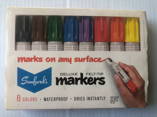 6) SANFORD Deluxe Vintage Colored Permanent Markers (#10078